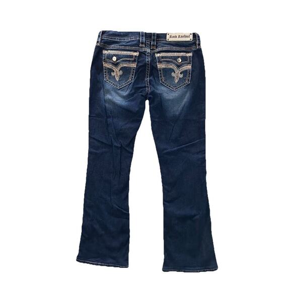 Rock Revival Women’s Dark Wash Bootcut Easy Boot Betty Jeans 28 (32x29) - Picture 9 of 11